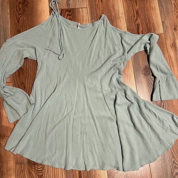 Free people boho cold shoulder tunic mini dress - Picture 4 of 6